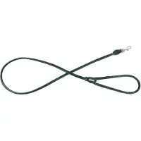 Barry King Smycz dla psa okrągły Serpente, zielony, skórzany niklowy, 8mm/120cm