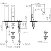 Dornbracht 20713811-42 WT-3-Lochbatt. mit Ablaufgarnitur CYO