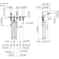 Dornbracht 27523811-42 Wannen-Fünflochbatterie CYO 27523811