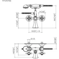 Dornbracht 25023360-39 Wannenbatterie für Wandmontage