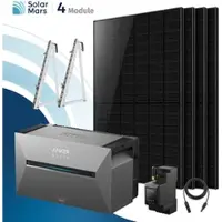 SolarMars Anker SOLIX Solarbank 3 E2700 Pro Balkonkraftwerk Speicher mit 500Wp Solarmodul und MC4 Solarkabel Set - 2000Wp ‚Äì 4 Module üî• / Ohne Erweiterungsakku / Balkon
