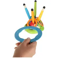 Kik Sport Geschicklichkeitsspiel für Kinder Seil springen Ziel werfen Marienkäfer Launcher 3in1