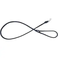 Barry King Smycz dla psa okrągła, Serpente, granatowa, skórzana nikiel, 8mm/120cm