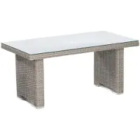 SonnenPartner Residence Dining-Tisch Loungetisch mit Glas 140x80 cm stone-grey
