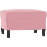 Décoshop26 - Fußhocker/Betthocker 60 x 50 x 41 cm in rosa Samt DEC030547