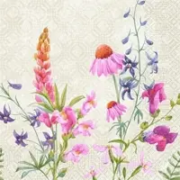 Duni Zelltuch Serviette 40x40 cm 1/4F. Floret