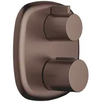 Dornbracht COYA UP-Thermostat mit Zweiwege-Mengenregulierung, Dark Bronze gebürstet (PVD), Abdeckplatte 150 x 150 mm