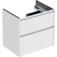 Geberit Renova Plan Unterschrank für Waschtisch, mit zwei Schubladen, 64,4x60,6x44,6cm, 504.028.00.1, Farbe: weiß / lackiert seidenmatt