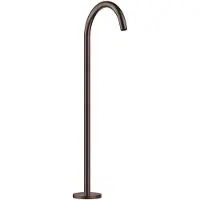 Dornbracht META Wannenauslauf ohne Umstellung, Dark Bronze gebürstet PVD, Ausladung 282 mm, Höhe gesamt 811–881 mm, runder Normalstrahl