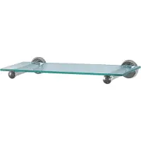 Spirella Wand-Glasablage Sydney Badezimmerablage Ablage Wandablage für das Badezimmer aus Glas und Edelstahl 40cm - zum bohren
