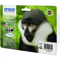 Epson Monkey T0895 Affe DURABrite Ultra Multipack 4 Farben Tinte, Schwarz, Cyan, Magenta, Gelb, 5,8 ml, 3,5 ml, 1 Stück(e), Multipack