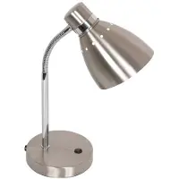 Steinhauer Tischleuchte, Metall, stahl, Spot beweglich, H 33 cm