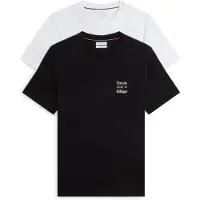 Tommy Hilfiger T-Shirt "2 PACK CHEST GRAPHIC REG TEES", Herren, Gr. XL, schwarz (weiß, schwarz), Jersey, Obermaterial: 100% Baumwolle, regular fit normal, Rundhals, Shirts T-Shirt