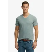 Superdry Rundhalsshirt "CLASSIC COTTON LINEN VEE" Baumwollmischung, relaxed fit aus luftig leichtem Baumwoll-Leinen-Mix
