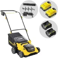 Fatmax SCOEP3801M2-QW - Akku-Rasenlüfter-Vertikutierer - 2 x 18V 4Ah