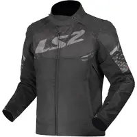 LS2 Helmets LS2 Apex wasserdichte Motorrad Textiljacke, schwarz/dunkelgrau, XL
