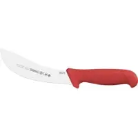 Mundial , Ledermesser, (5519-6), 15.2CM, schmale gebogene Klinge, Rot, Edelstahl