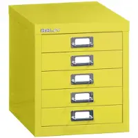 Bisley MultiDrawer L125 Schubladenschrank gelb mit 5 Schubladen 27,9 x 38,0 x 32,5 cm