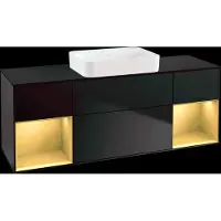Villeroy & Boch V&B Waschtischunterschrank FINION 1600x603x501mm m Apl. Gl bl ma Regalelem