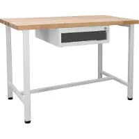 ADB Werkbank lichtgrau, anthrazitgrau 1 Schublade 120,0 x 60,0 x 84,0 cm