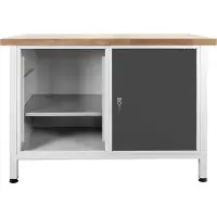 ADB Werkbank lichtgrau, anthrazitgrau 120,0 x 60,0 x 84,0 cm