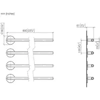 Dornbracht Handtuchwärmer, 4-fach 83314979-33 SERIENSPEZIFISCH Wandmontage, Schwarz matt