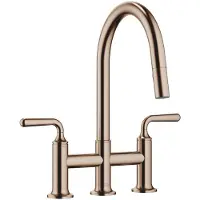 Dornbracht Dreiloch-Küchenarmatur 19870809-42 Pull-down mit Brausefunktion, Ausladung 240mm, bronze gebürstet