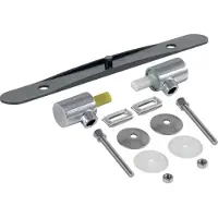 Geberit Scharnier-Set 598016000 mit Absenkautomatik, verchromt, für WC-Sitz