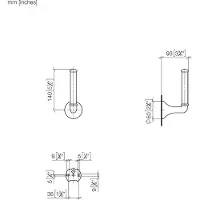Dornbracht Distributeur de rouleaux de papier de réserve MADISON, 83590361-42, 83590361-42