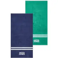 Jack & Jones Strandhandtuch Handtuch 2er Pack 80 x 160 cm 100% Baumwolle Frottier JACCLUB TOWEL Pack 3 One Size