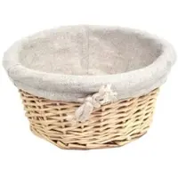 Metro Professional Korb aus Weidengeflecht, 18 x 18 x 8 cm, 4 Stück, rund, natur