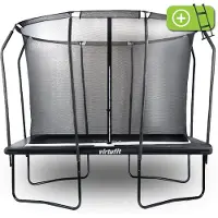VirtuFit Premium-Trampolin mit Sicherheitsnetz – rechteckig – 183 x 274