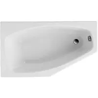 Badland Eckbadewanne Badewanne Marika RECHTS 140x80 mit Acrylschürze, Füßen und Ablaufgarnitur GRATIS