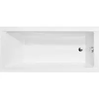 Badland Badewanne Rechteck Modern SLIM 160x70 Rand 15mm mit Ablaufgarnitur, Füßen und Styroporverkleidung GRATIS