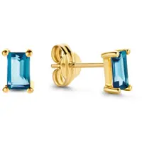 Jackie 14K Gold Medina Topas Ohrstecker in 14 Karat Gelbgold