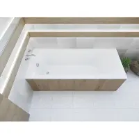 Badland Badewanne Rechteck Medium 190x80 mit Ablaufgarnitur, Füßen und Styroporverkleidung GRATIS