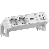 Bachmann Desk2 Alu White 2Xcee7/3 1Xusb A/C 22W 0,2M Gst18