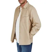 Riverso Overshirt Herren langarm Hemd Regular Fit RIVVincent Regular Fit Cobblegrau Beige XL