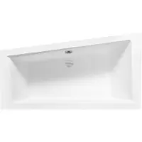 Badland Eckbadewanne Rechteck Badewanne Intima für zwei Personen RECHTS 170x125 mit Ablaufgarnitur und Füßen GRATIS mit 2 Kopfstützen ohne Verkleidung
