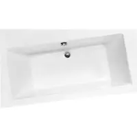 Badland Eckbadewanne Rechteck Badewanne Infinity RECHTS 150x90 mit Acrylschürze, Füßen und Ablaufgarnitur GRATIS