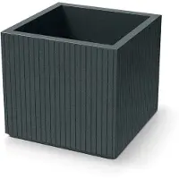 Prosperplast - Blumentopf aus Rotationsgeformtes Polyethylen 47L Ø48x44cm in farbe Graphit - Coro Square ETHICK