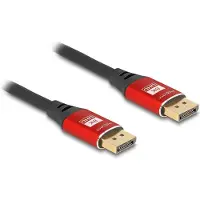 DeLOCK DisplayPort Kabel 8K 60Hz 2m rot Metall