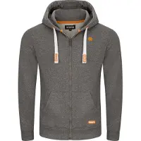 Riverso Sweatjacke Herren mit Kapuze Reißverschluss Regular Fit RIVNoah Regular Fit Grau Standard 2 XXL