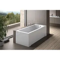 Badland Badewanne Rechteck Shea 140x70 mit Ablaufgarnitur und Füßen GRATIS ohne Verkleidung