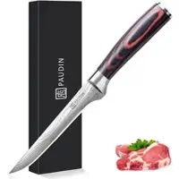 Paudin Filetiermesser Universal Classic N10, für Fleisch&Fisch, 15 cm Edelstahlklinge, flexibel, mit Pakkaholzgriff