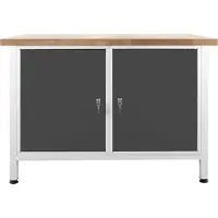 ADB Werkbank lichtgrau, anthrazitgrau 120,0 x 60,0 x 84,0 cm
