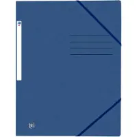 Oxford Elastikmappe top file+, 3-klap, a4, blå