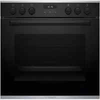 Bosch HEG237BB5 - Serie 6 Einbauherd mit 5 Jahre Garantie, Schwarz, 3D Heissluft, Air Fry Funktion, 60 x 60 cm