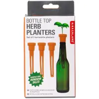 Kikkerland Bottle Top Herb Planters (CD543)