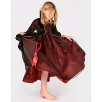 Den Goda Fen Kostüm - Vampirkleid - Rot/Schwarz - - 6-8 Jahre (116-128) - Kostüme